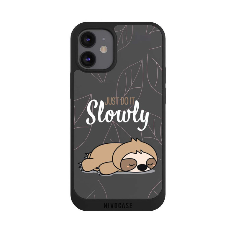 iPhone 12 mini NIVOpure Just Do It Slowly Sloth Grey
