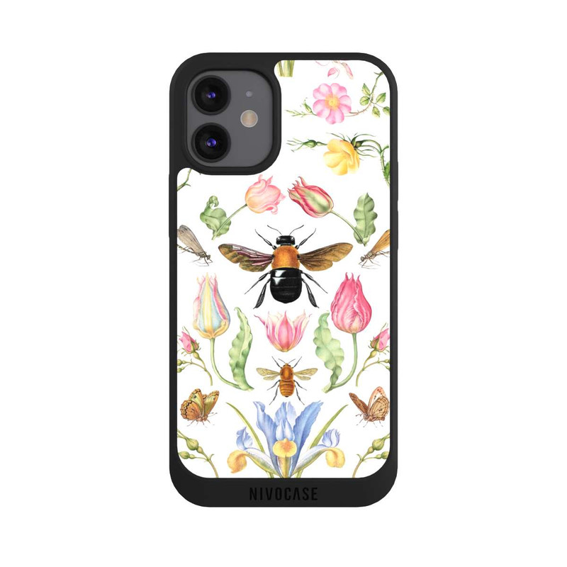 iPhone 12 mini NIVOpure Wildblumen mit Biene weiß