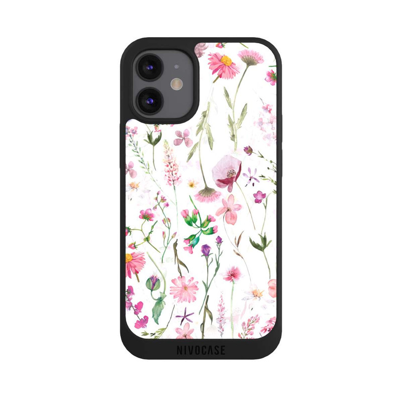 iPhone 12 mini NIVOpure Prairie de fleurs roses