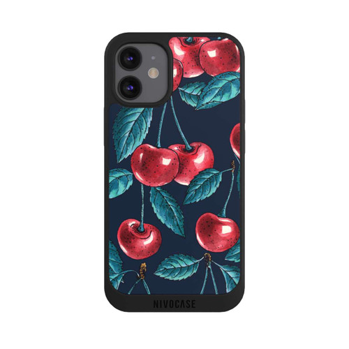 Apple iPhone 12 mini NIVOpure Cherries Dark Pattern