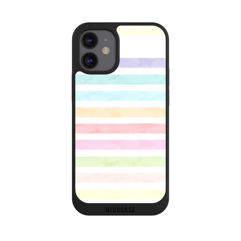 iPhone 12 mini NIVOpure Regenbogenfarbene Streifen