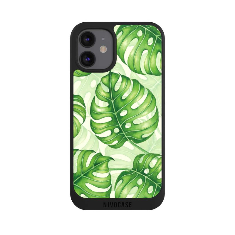iPhone 12 mini NIVOpure Joli motif de feuilles de palmier