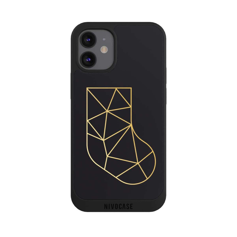 iPhone 12 mini NIVOpure Chaussette polygonale dorée