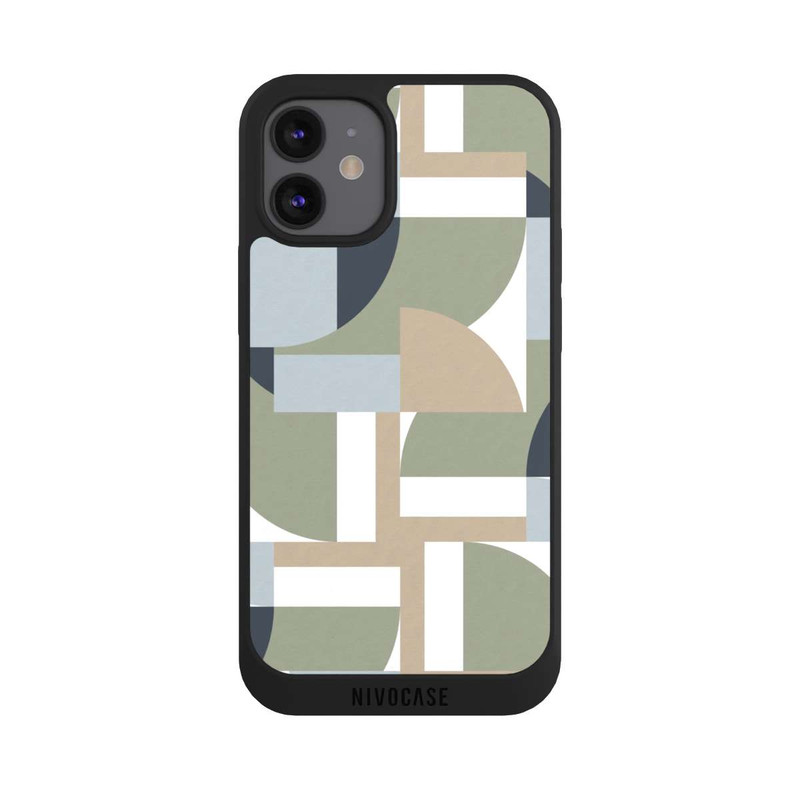 iPhone 12 mini NIVOpure Futuristische Bauhaus Polygone Beige