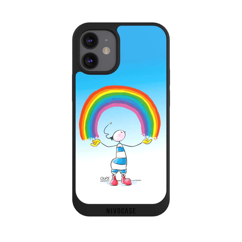 iPhone 12 mini NIVOpure Regenbogen Blau