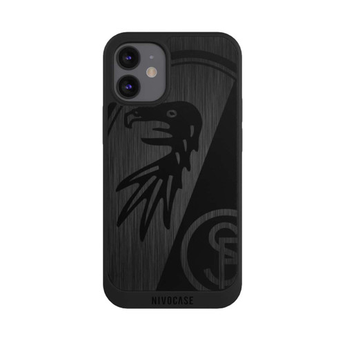 Apple iPhone 12 mini NIVOpure SC Freiburg Kratzen Horizontal Metall Hintergrund