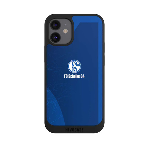 Apple iPhone 12 mini NIVOpure Schalke 04 Blauer Hintergrund Mit Logo