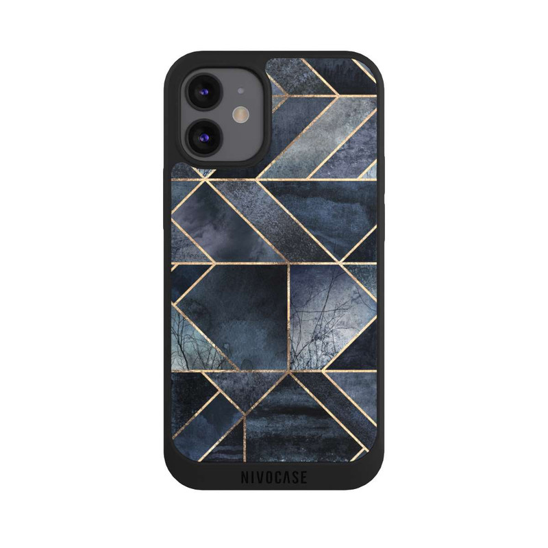 iPhone 12 mini NIVOpure Abstraktes Natur-Dunkelblau