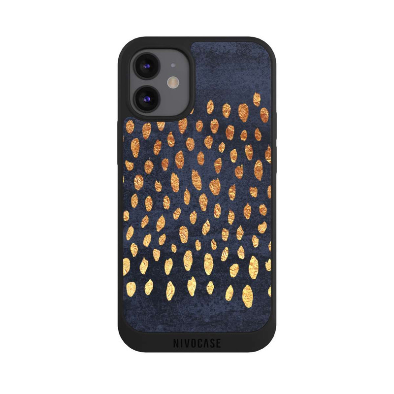 iPhone 12 mini NIVOpure Muster Gold und Marine
