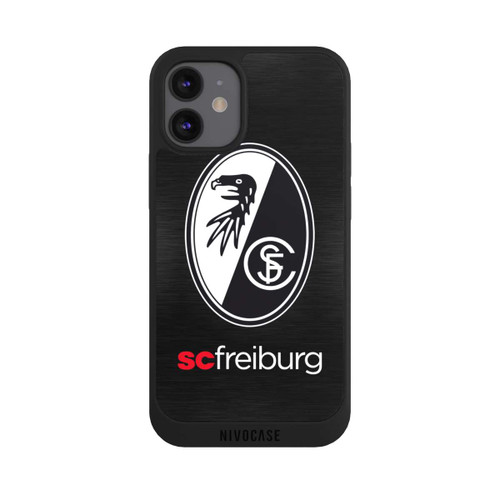 Apple iPhone 12 mini NIVOpure  Kratzen Metall Hintergrund mit dem Schriftzug  Horizontal SC Freiburg