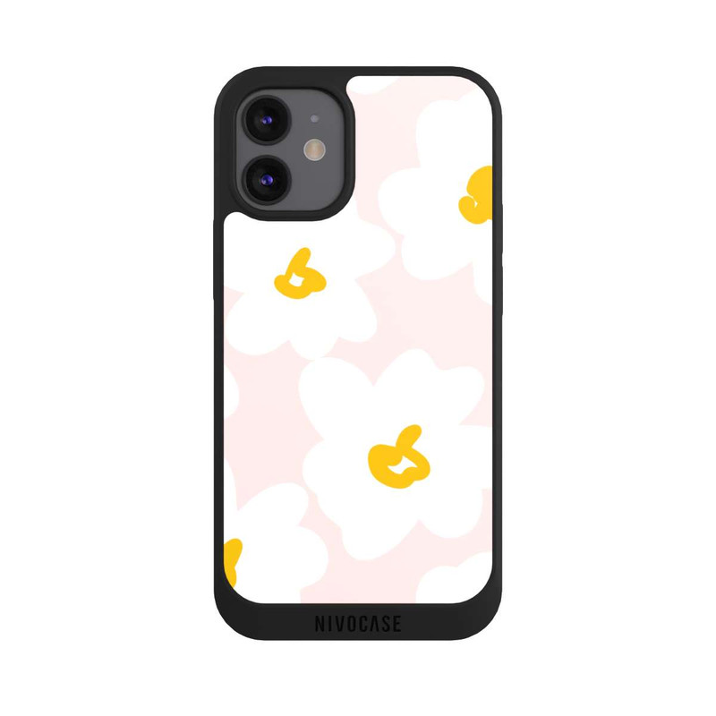 iPhone 12 mini NIVOpure Retro Flower Wall Daisy Apricot