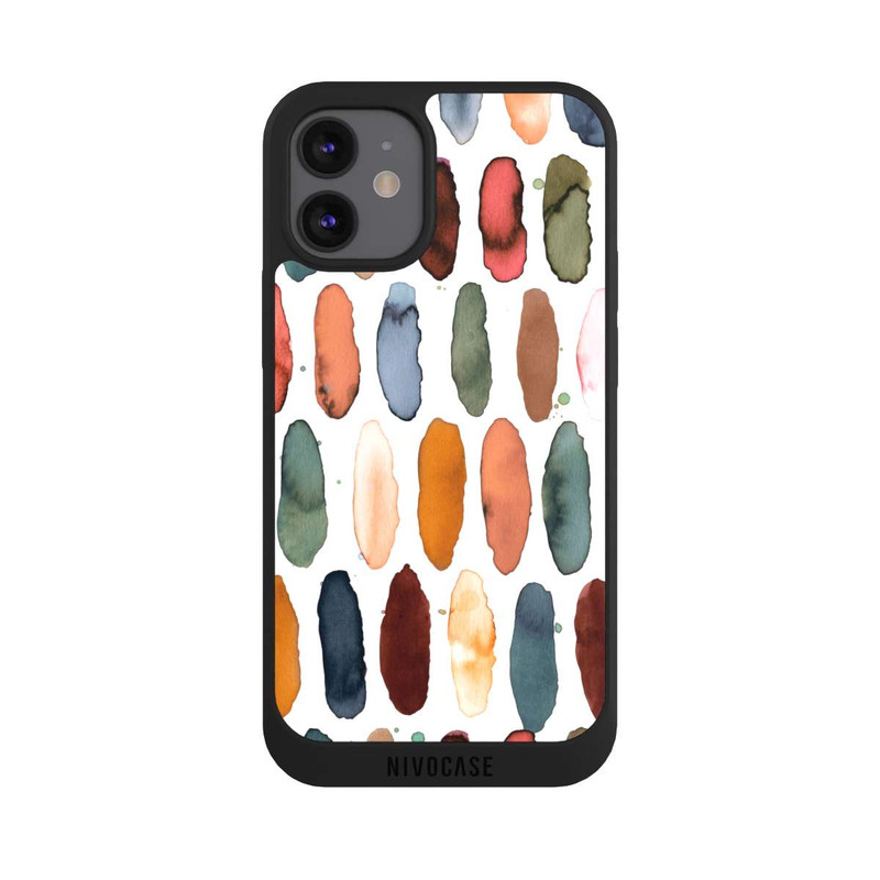 iPhone 12 mini NIVOpure Aquarellstriche aus mineralischem Terrakotta