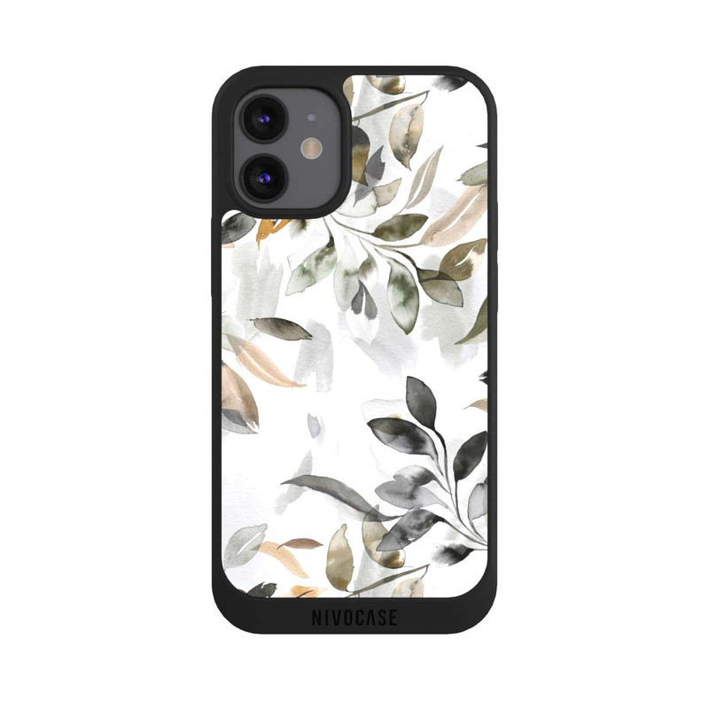 iPhone 12 mini NIVOpure Feuilles neutres à l’aquarelle