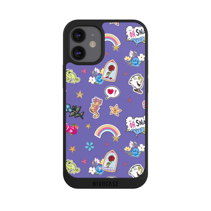 iPhone 12 mini NIVOpure Princess Pattern Purple Disney Princess