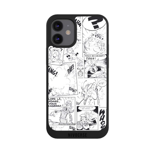 Apple iPhone 12 mini NIVOpure Asterix Comic Black and White