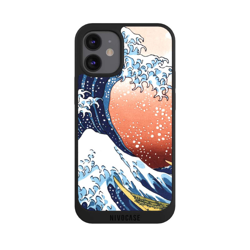 iPhone 12 mini NIVOpure La Grande Vague de Kanagawa Rouge