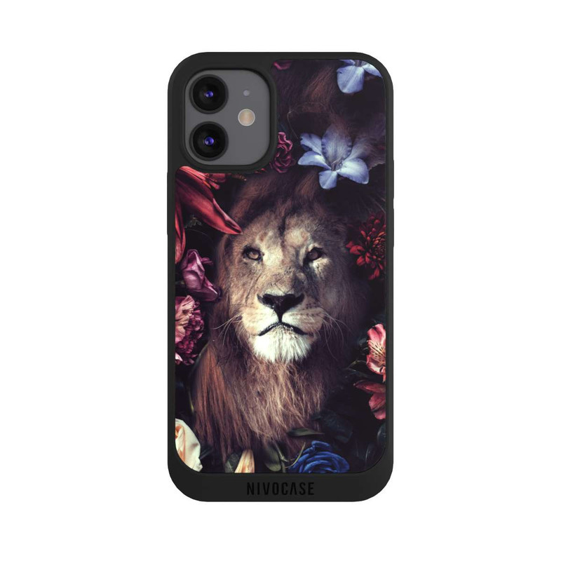iPhone 12 mini NIVOpure Löwe Blumenrahmen