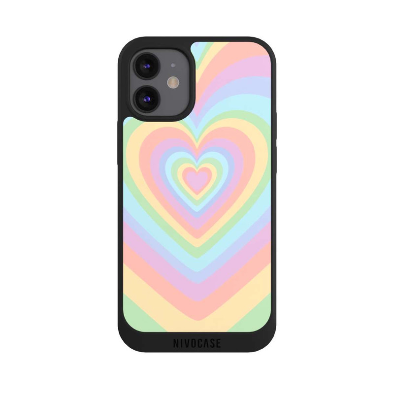 iPhone 12 mini NIVOpure Cœur Arc-en-ciel