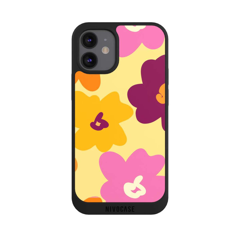 iPhone 12 mini NIVOpure Fleurs Colorées Rétro