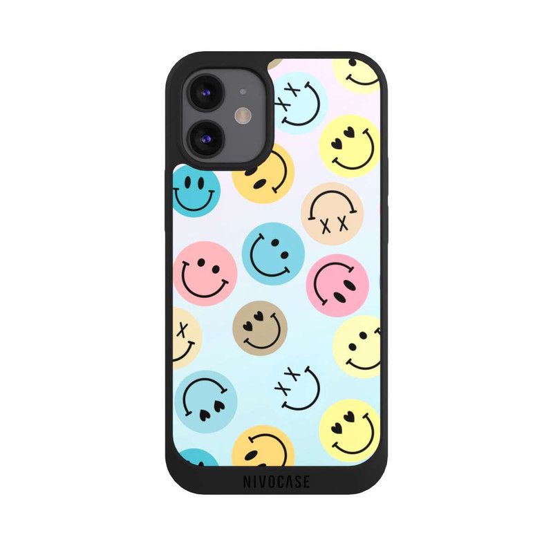 iPhone 12 mini NIVOpure Smiles Emotes Pattern Colorful