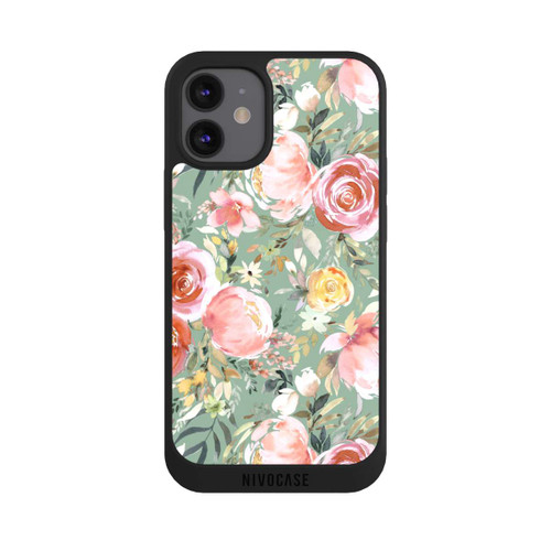 Apple iPhone 12 mini NIVOpure Pastellfarbener Pfingstrosenstrauß