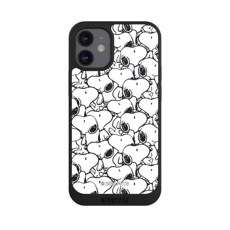 iPhone 12 mini NIVOpure Snoopy Muster Schwarz und Weiß