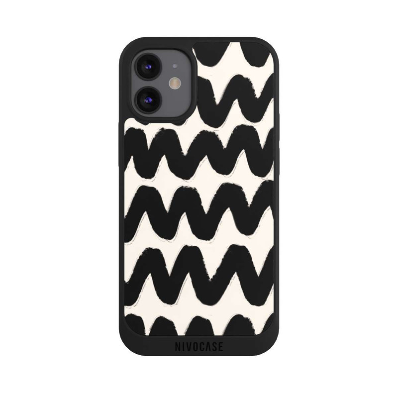 iPhone 12 mini NIVOpure Schwarzes Wellenmuster