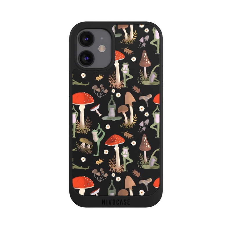 iPhone 12 mini NIVOpure Yoga-Frösche mit Pilzen
