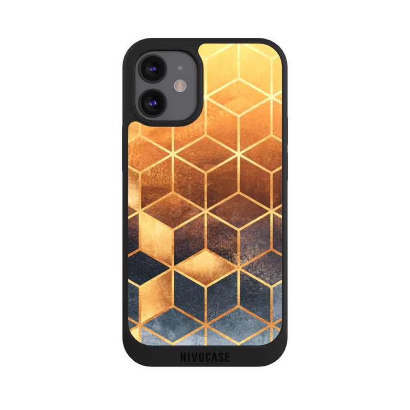 iPhone 12 mini NIVOpure Würfel goldener Farbverlauf
