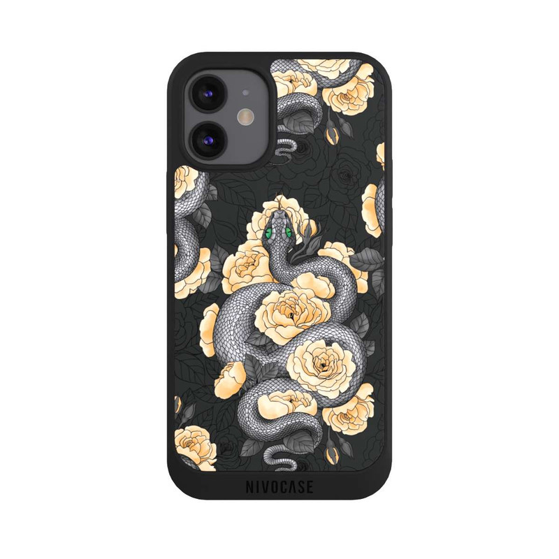 iPhone 12 mini NIVOpure Schlange und gelbe Blume