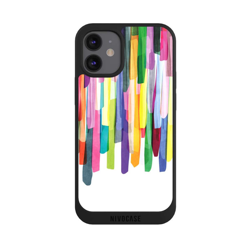 iPhone 12 mini NIVOpure Colorful Stripes White Background