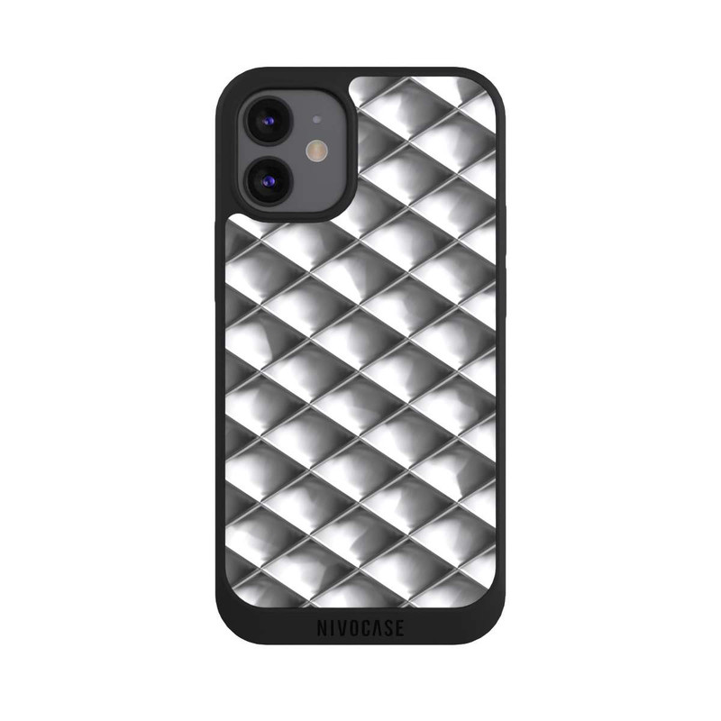 iPhone 12 mini NIVOpure Glamour Silver Squares