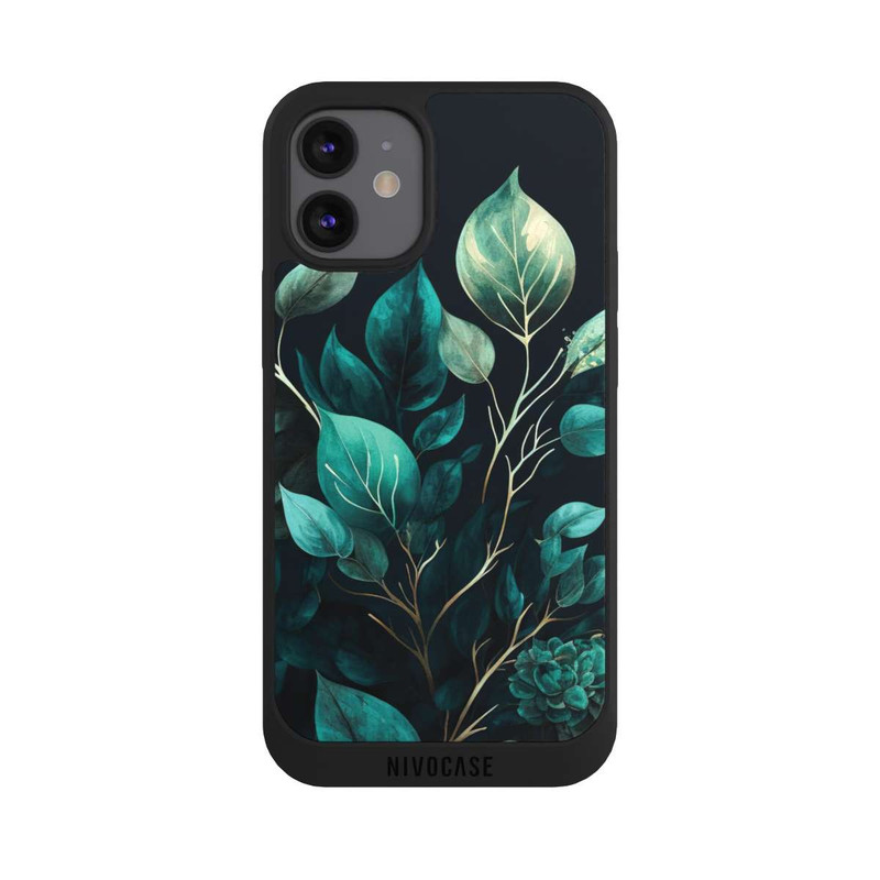 iPhone 12 mini NIVOpure Eucalyptus Fond Sombre