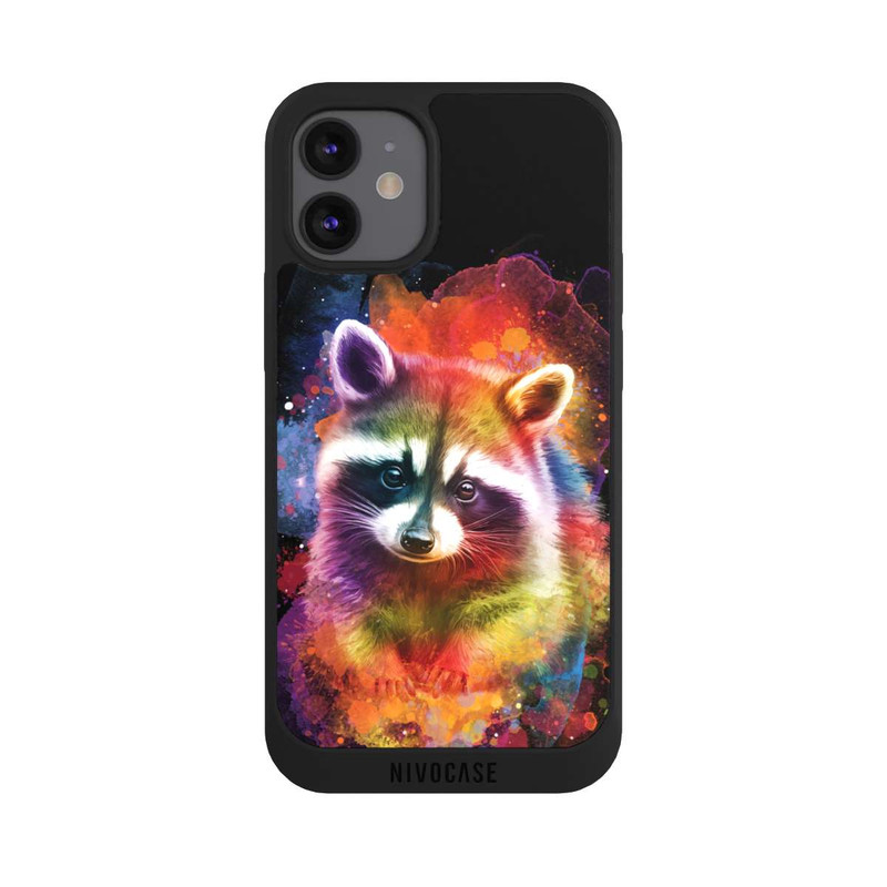 iPhone 12 mini NIVOpure Happy Racoon Black