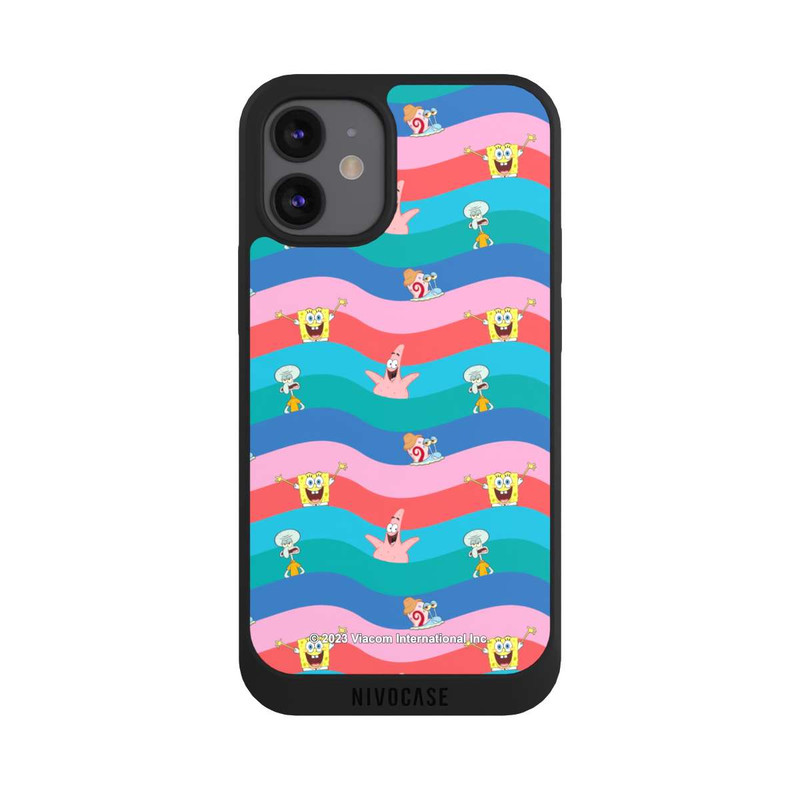 iPhone 12 mini NIVOpure Vagues colorées des amis de Bob l'éponge
