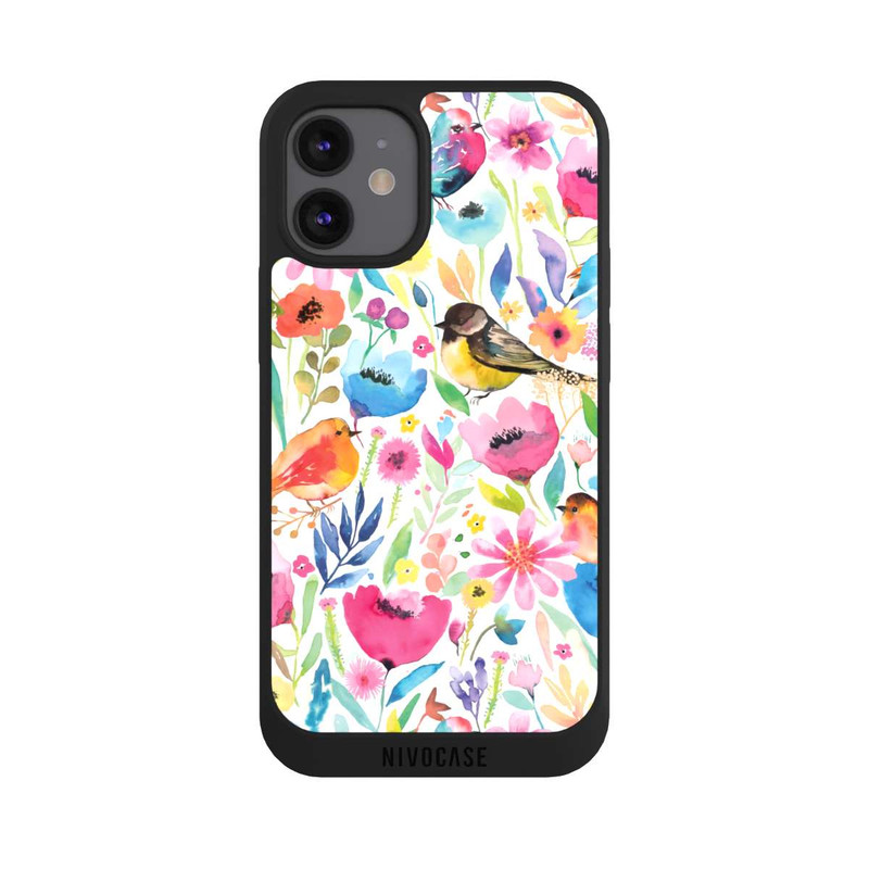 iPhone 12 mini NIVOpure Oiseaux et fleurs fantaisistes