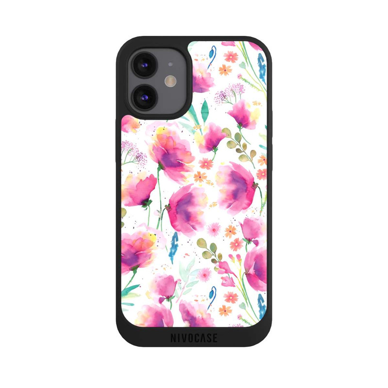 iPhone 12 mini NIVOpure Coquelicots abstraits aquarelle