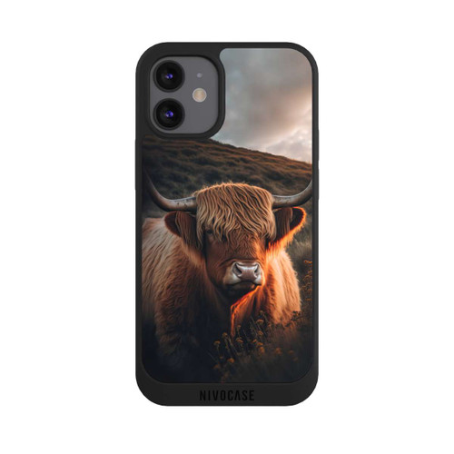 Apple iPhone 12 mini NIVOpure Highland Cow With Big Horns with AI