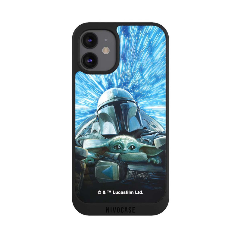 iPhone 12 mini NIVOpure Grogu et Mando Flying Blue