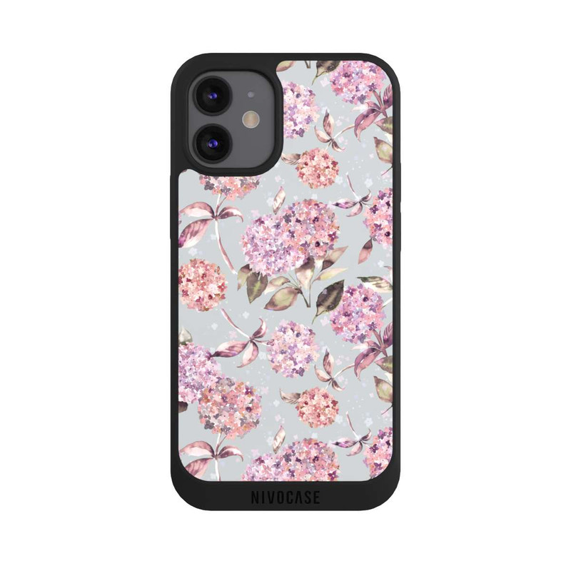 iPhone 12 mini NIVOpure Pastel Magic Hydrangea Floral Watercolor Pink