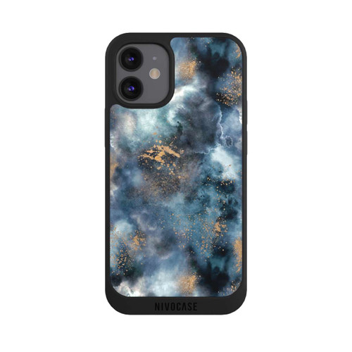Apple iPhone 12 mini NIVOpure Smoky Marble Watercolor Navy