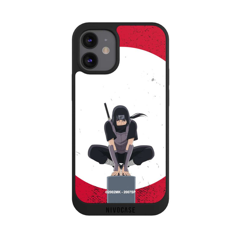 iPhone 12 mini NIVOpure Itachi Uchiha Symbol Roter Hintergrund