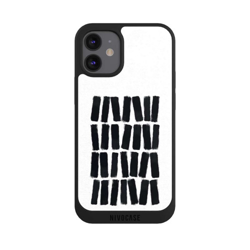 Apple iPhone 12 mini NIVOpure Schwarze Pinselstriche