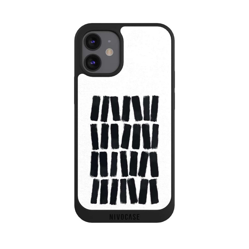iPhone 12 mini NIVOpure Schwarze Pinselstriche