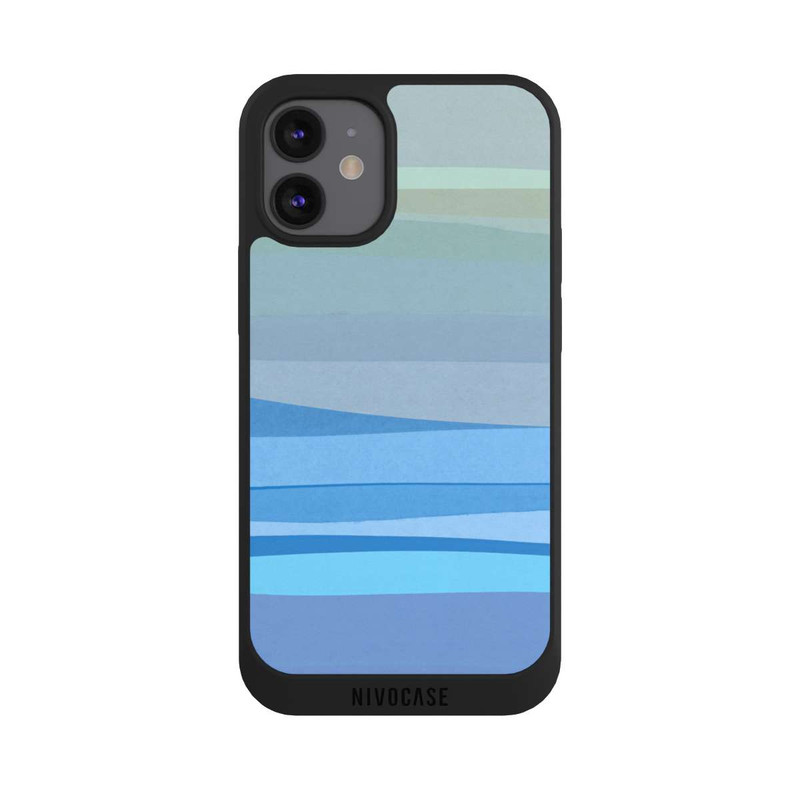 iPhone 12 mini NIVOpure Blau Abstrakt 1