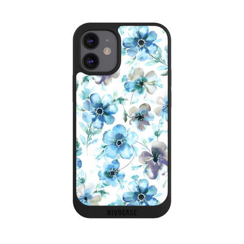 Apple iPhone 12 mini NIVOpure Blaues Blumenmuster Trendy