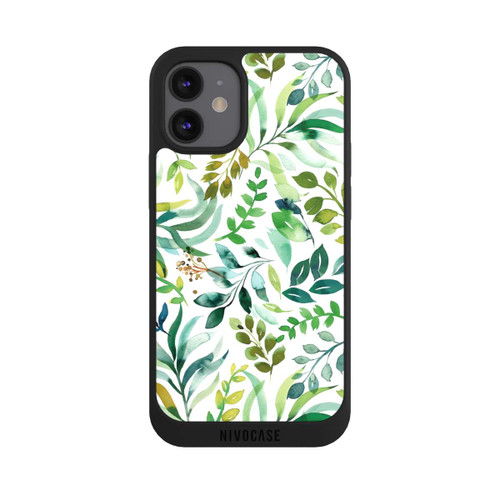 Apple iPhone 12 mini NIVOpure Watercolor Palms Leaves Botanical Green