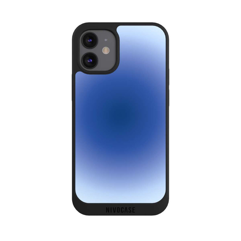 iPhone 12 mini NIVOpure Aura bleu cercle