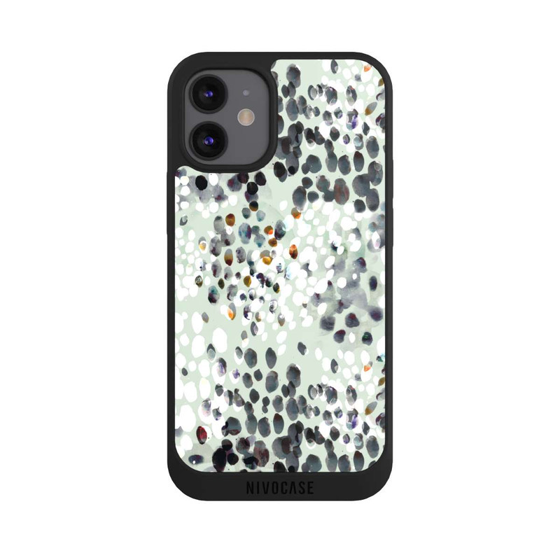 iPhone 12 mini NIVOpure Modern Splash Pattern on Green