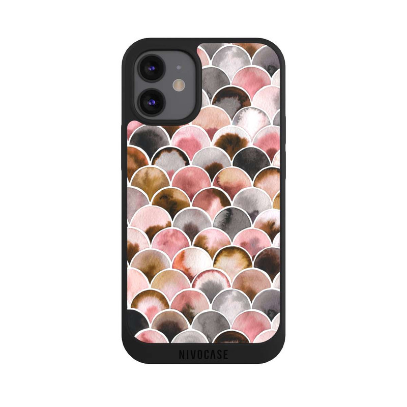iPhone 12 mini NIVOpure Japandi Scales Pink Brown